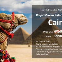 Save 1000 riyal and enjoy Christmas and new year in Kempinski Royal Maxim Cairo